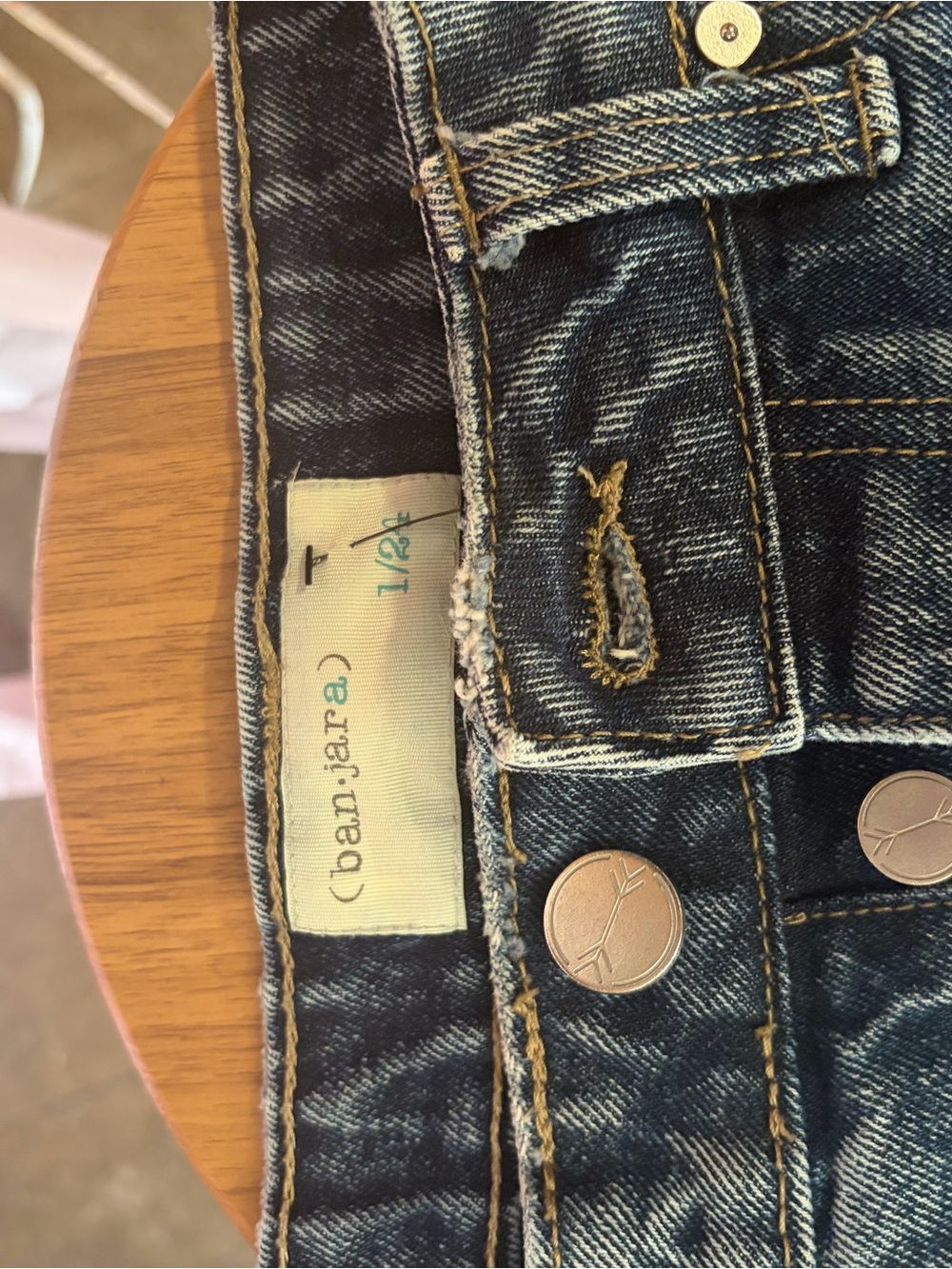 ban.do Dark Blue Distressed Jean Shorts